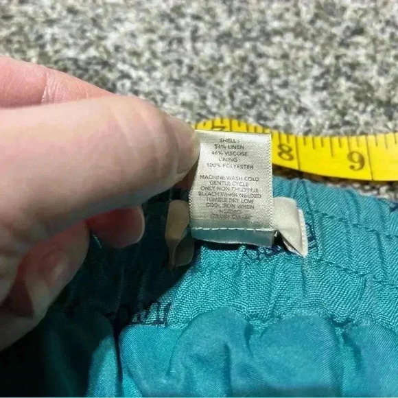 Loft Outlet Skirt Womens Petite Sp Green Mid Length Linen Blend Bottom - Picture 7 of 8